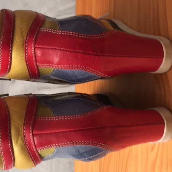 Italian shoes wedge un leather - Picture 2 of 5